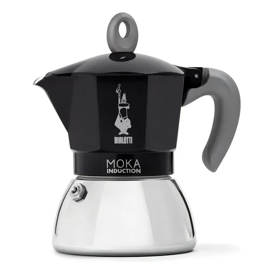 Cafetera Italiana Bialetti Induction Moka 4 Tazas Negra