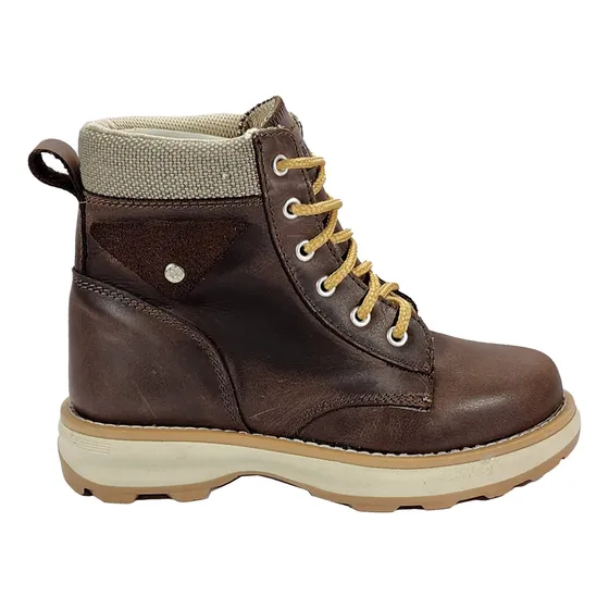 Borcego Plumitas Acordonados Cuero Vacuno Moda Chicos
