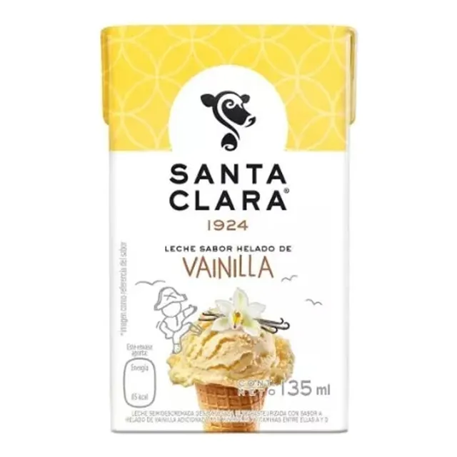 Leche Santa Clara Sabor Vainilla 135 Ml 24 Pack