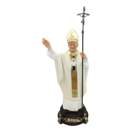 Imagem Papa São João Paulo Ii 30 Cm - Resina Premium