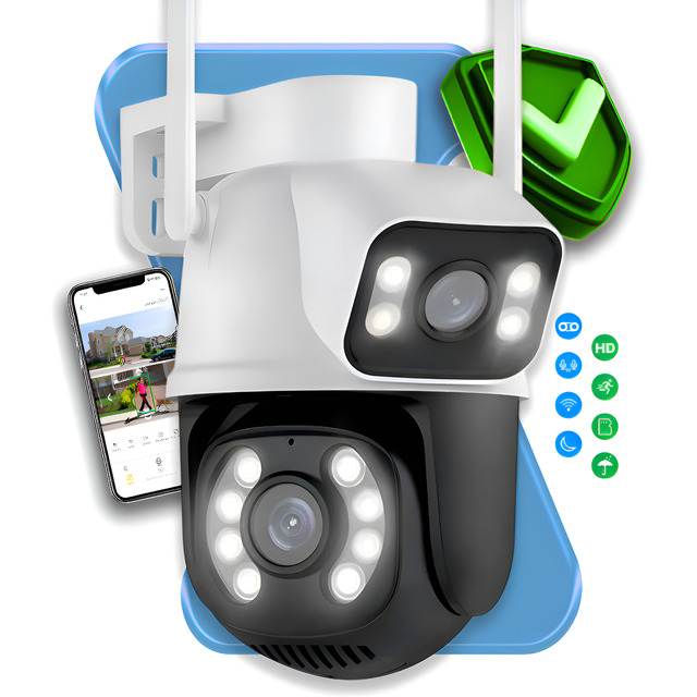Câmera De Segurança Wifi Full Hd Externa Maxnova Prova D'água Lente Dupla Ip66 Cor Branco Câmera De Segurança Wifi Full Hd Externa Maxnova Prova D'água Lente Dupla Ip66 Cor Branco