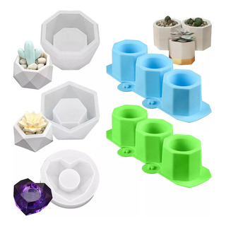5pz Moldes Para Jardineras Pequeñas Moldes Para Plantas 5pz Moldes Para Jardineras Pequeñas Moldes Para Plantas