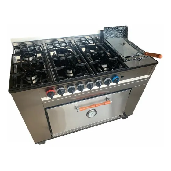 Cocina Industrial Tecno Calor 6 Hornallas + Freidora 115cm.