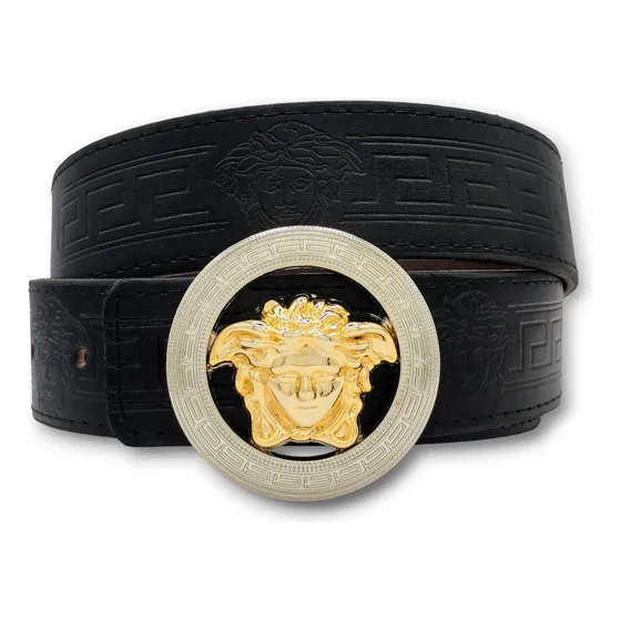 Cinturon Versace Unisex Hebilla Medallon Con Cara