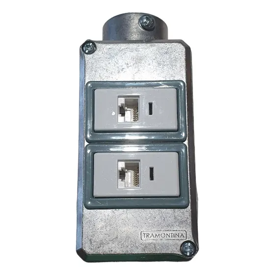 Condulete E Alumínio 1 Tomada Dupla Rj45 Cat6 - Tramontina