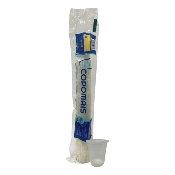 Copo Plástico Transparente Descartável Café 80ml 500 Unid