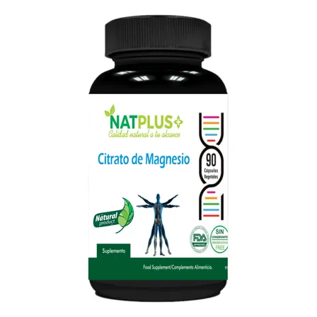 Citrato De Magnesio 90 Cápsulas / 100% Puro - Natural