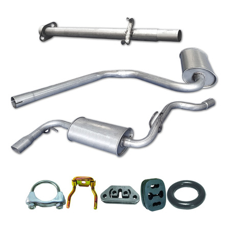 Kit Escapamento Tubo+ Abafador + Traseiro Fiat Uno 1.0 93 96 Kit Escapamento Tubo+ Abafador + Traseiro Fiat Uno 1.0 93 96