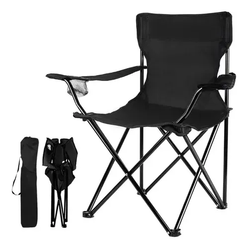 Silla Playera Plegable Con Porta Vasos Y Funda Camping Casa