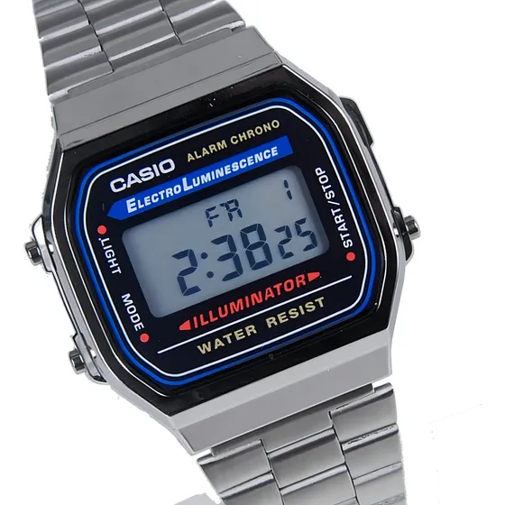 Reloj Casio Digital A168wa1 retro Vintage Alarma Local