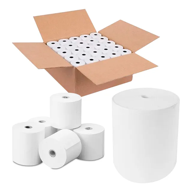 50 Rollos Papel Térmico 80x50 Impresora Tickets 80mm Blanco