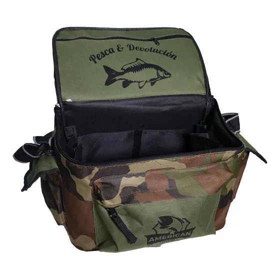 Bolso American Fishing Profesional Camuflado (dorado)
