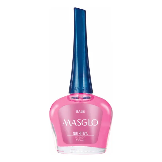 Base Esmalte Rosada Nutritiva Con Keratina Masglo 13,5 Ml Color ROSADO