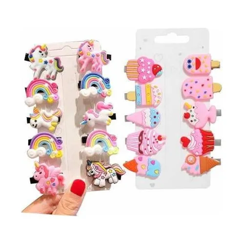 Ganchos De Pelo Para Niñas Pack X 10 Pz Modelos Variados Set
