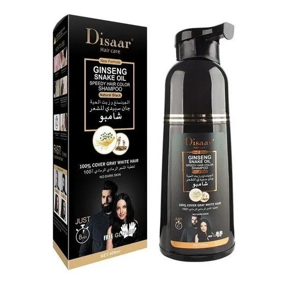 Shampoo De Teñido De Ginseng Color Negro Esencia Vegetal