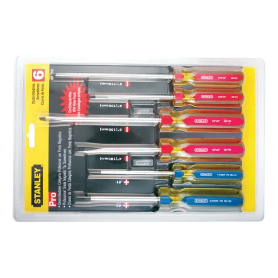 Juego Destornilladores 6 Piezas Stanley Pro 69-170
