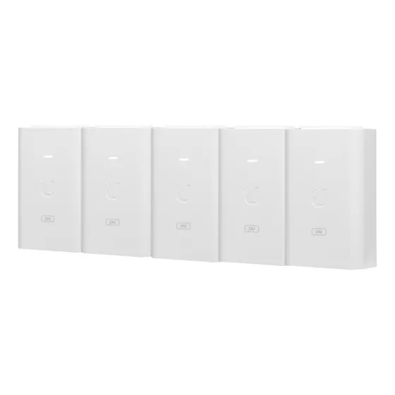 Kit 5 Adaptadores Poe Ubiquiti Gigabit 24 Vdc 1.0 A , Blanco