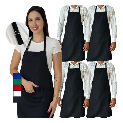 Zx Apron With Bib And Pockets (flower/leaf)q1 | MercadoLivre