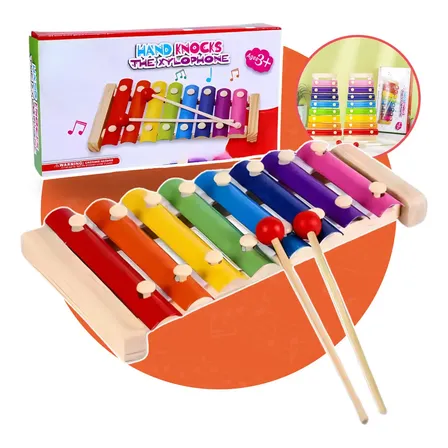 Xilofone Infantil Madeira Pronta Cor Colorido