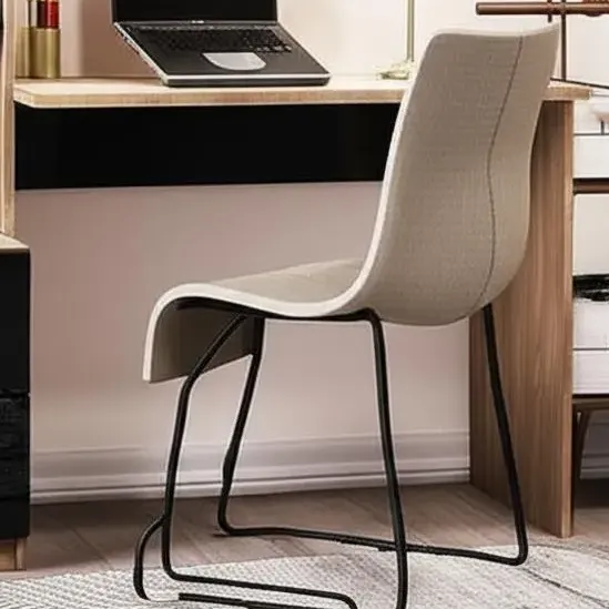 Escrivaninha Mesa Cristal Office Com Estante Prateleiras Cor Nature/preto