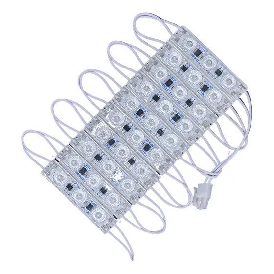10 Módulos Led 2835 Con Clip 110v Blanco Frío Alto Brillo