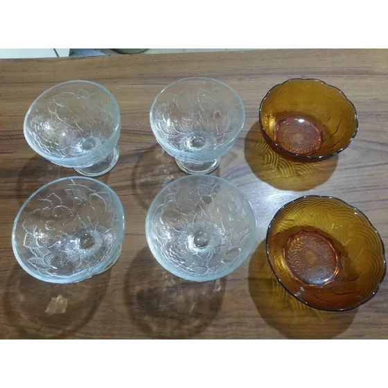 Juego Dulceras Copas Vidrio Para Postres Y Frutas