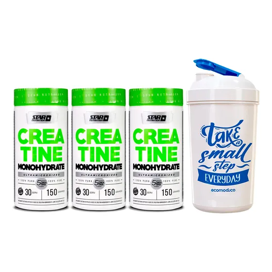 Star Nutrition Creatina Monohidratada 3 Un X150gr + Vaso