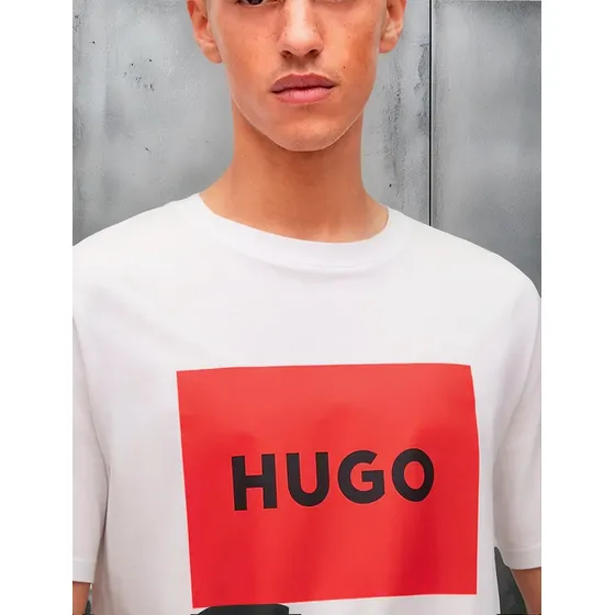 Camiseta Hugo Boss Regular Dulive222 Branco