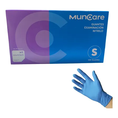 Guantes De Nitrilo Azul Dedos Texturizados (caja De 100 Uds)