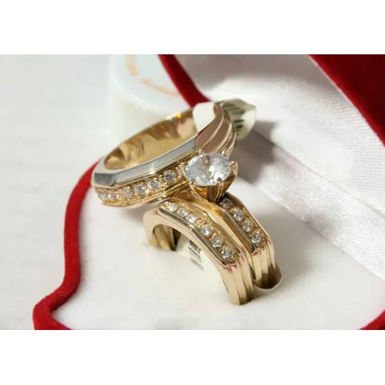 Trio Anillos Oro 10 Kilates