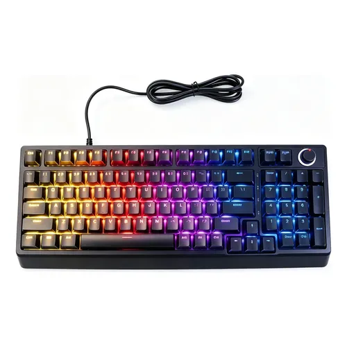 Teclado Gamer Semi-Mecânico Tomate USB RGB com 107 Teclas
