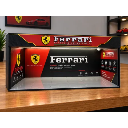 Expositor Diorama Box Garagem Led C/sensor Miniatura Premium