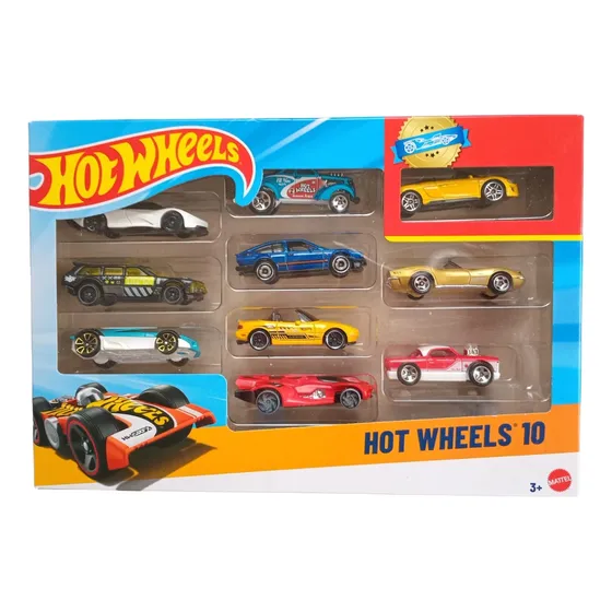 10 Carros Originales Hot Wheels Caja Carritos Mattel Nuevo