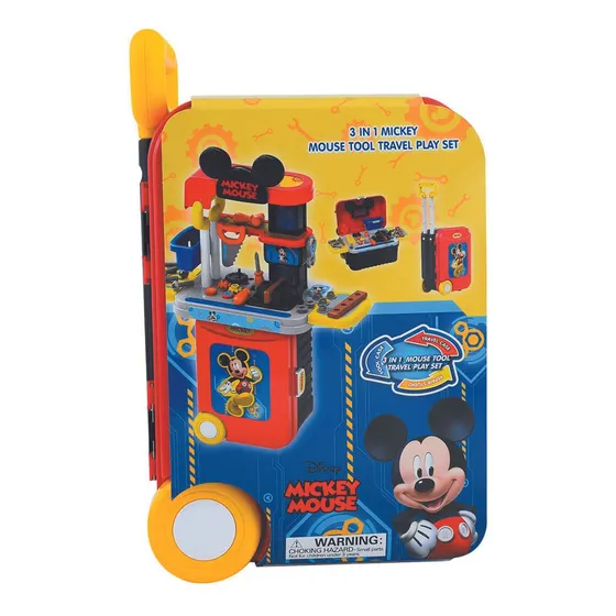 Set Carpintería De Viaje 3 En 1 Mickey Mouse Original Disney