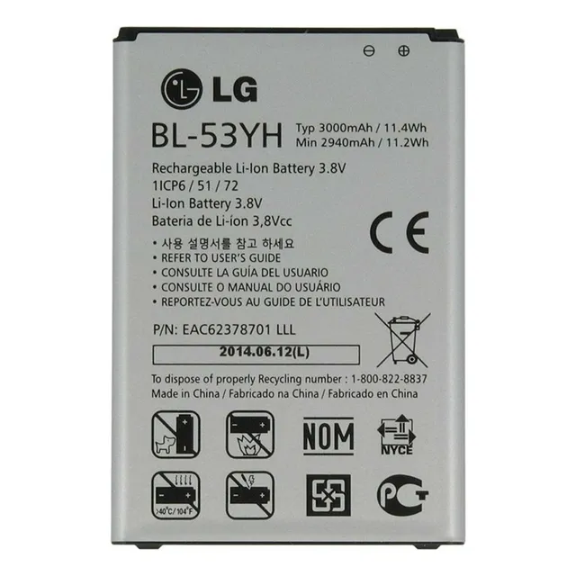 Batería De Repuesto Compatible Con LG G3 3000mha
