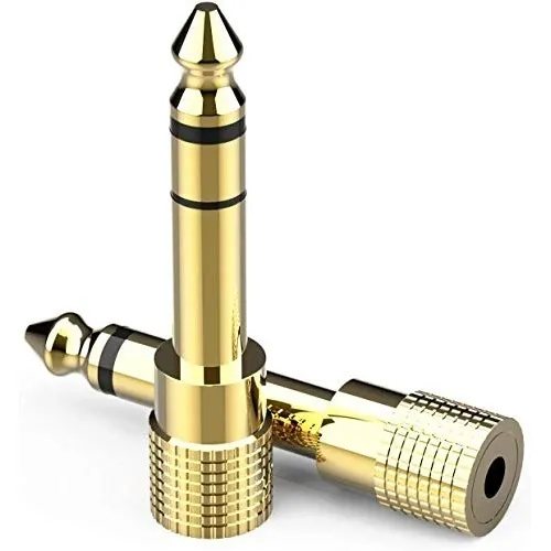 Conector Adaptador 6.5 Plug Macho A 3.5 Jack Hembra Estereo