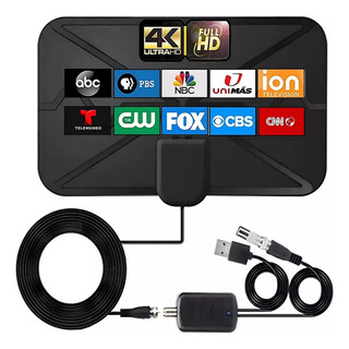 Antena De Tv Digital Para Interiores Antena Hd 4k 1080p Negro Antena De Tv Digital Para Interiores Antena Hd 4k 1080p Negro