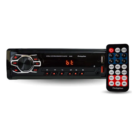 Mp3 Player Automotivo 12v 4x25w 1din Bluetooth 5.0 Fm Usb