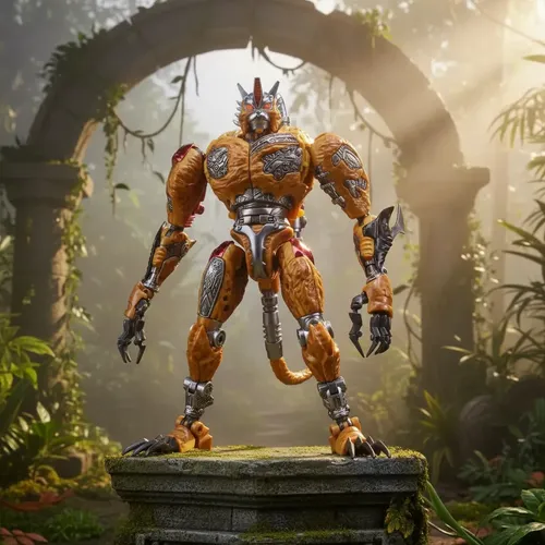 Transformers Beast Wars Cheetor Leopard Suit Action Robot