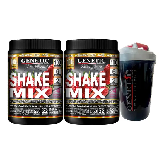 Batido Proteínas Vegano Dietético Shake Mix Shaker Genetic