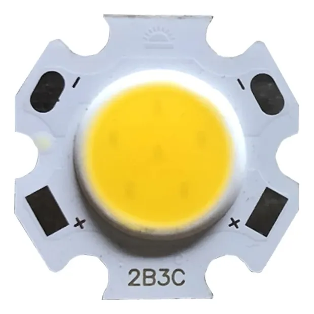 Pack De 5 Chip Led Cob 11mm 3w 4000k 9-12v Dc