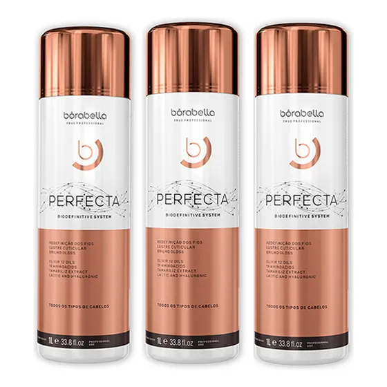 Kit 03 Progressiva Perfecta Biodefinitive Borabella 1l