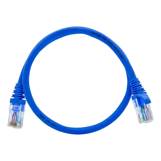 Kit 80 Un Cat6 100% Cobre 20 Centímetros Azul