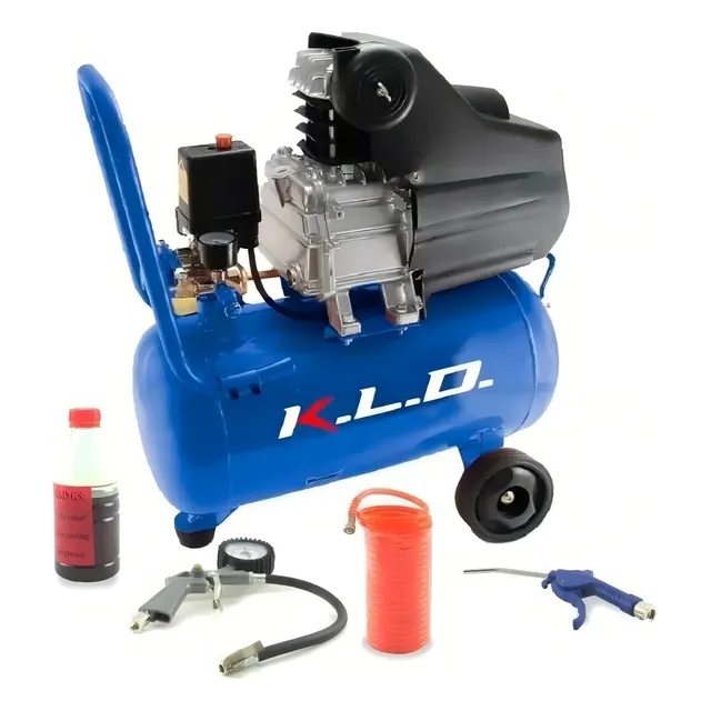 Compresor De Aire 50 Litros 2.5 Hp Kld Kit De Aire 3pzs Color Azul Fase eléctrica Monofásica Frecuencia 1 MHz