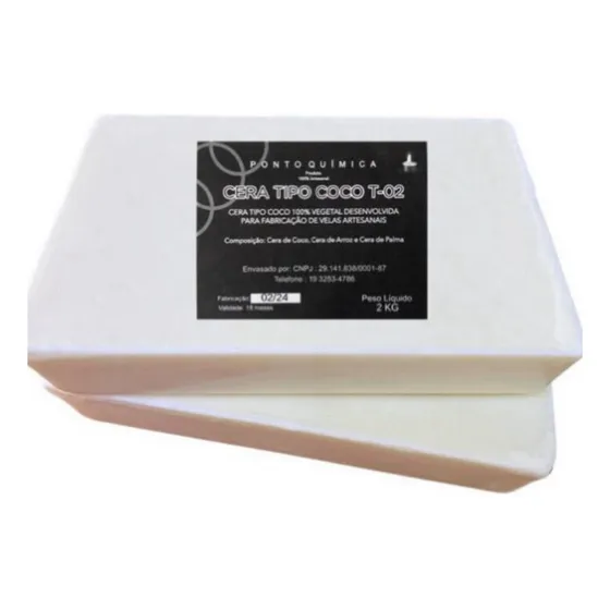 2kg Cera De Coco Para Velas 100% Vegetal T02 Ponto Quimica