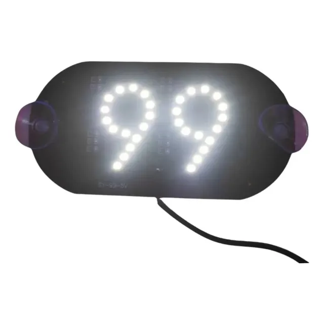 Placa Led  99 5v Para Motorista De Aplicativo 