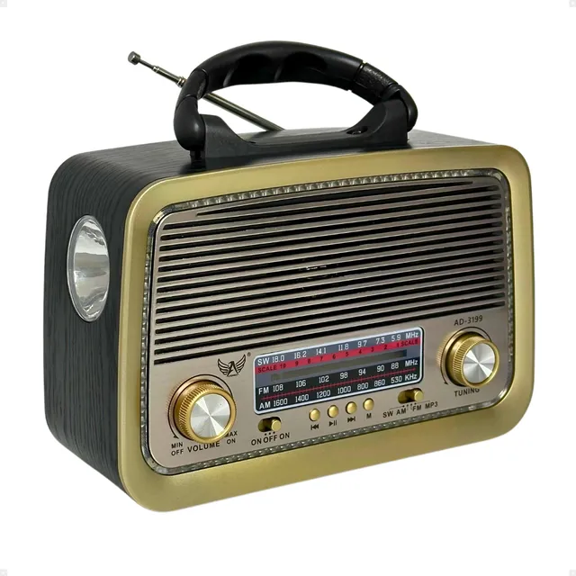 Radio Retro Vintage Am Fm Longo Alcance Bluetooth Bivolt Usb
