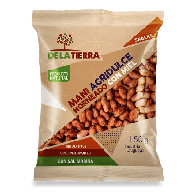 Maní Agridulce Horneado C/miel De La Tierra 150 Grs.