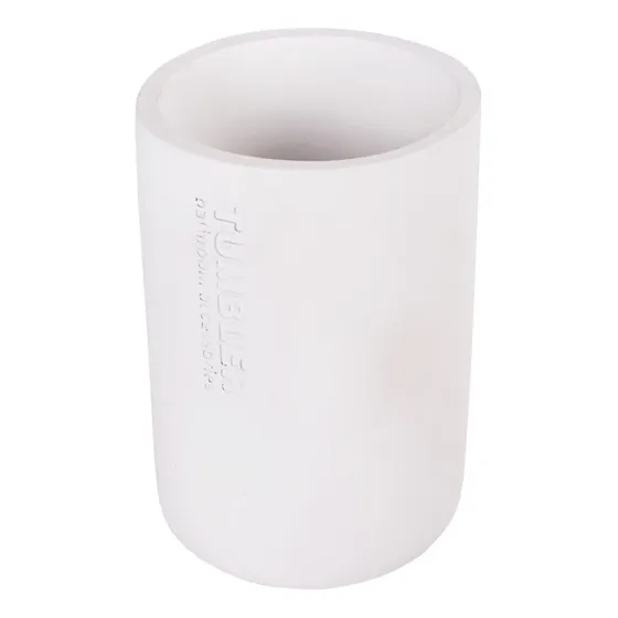 Porta Cepillos De Baño Poliresina Color Blanco 10 Cm