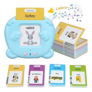 Juguetes Aprendizaje Tarjetas Lectura Español/ Inglés 224 Palabras Bilingües Didáctico Infantil Color Azul Juguetes Aprendizaje Tarjetas Lectura Español/ Inglés 224 Palabras Bilingües Didáctico Infantil Color Azul